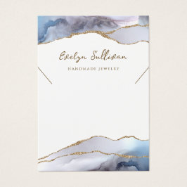 Placa de exibição do colar azul agate da cinza