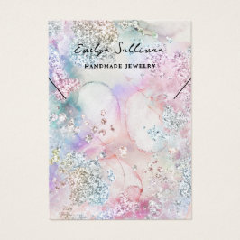 Placa de exibição do colar de aquarela iridescente