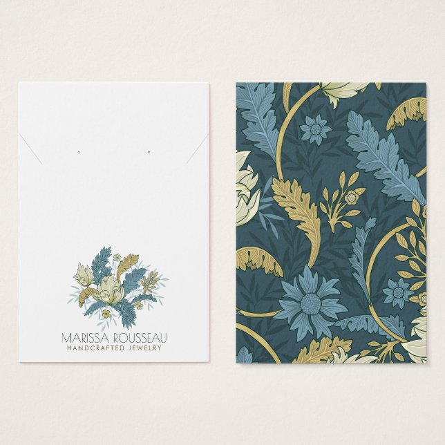 Placa de Exibição do Colar de Arrasto Floral Elega (Frente & Verso)