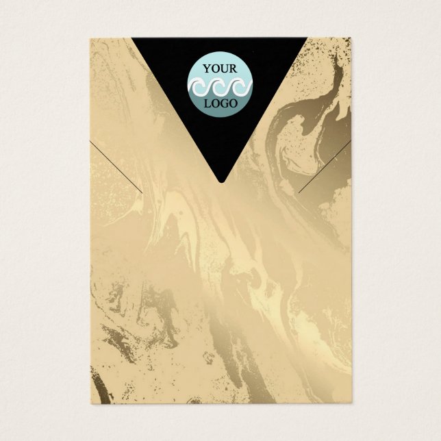 Placa de exibição do colar de mármore do ouro de l (Frente)