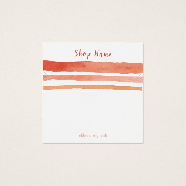 Placa de exibição do colar quadrado ou da pulseira (Frente)