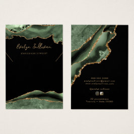 placa de exibição do colar verde agate sage