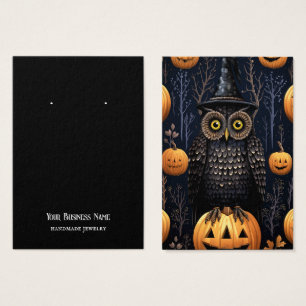 Placa de exibição do Halloween Owl Earring