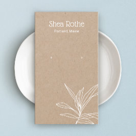 Placa de exibição do Kraft Leaf Branch Earring