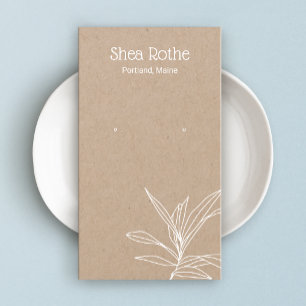 Placa de exibição do Kraft Leaf Branch Earring