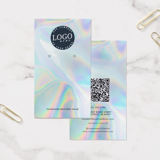 Placa de exibição do QR Code Holographic Socials E (Escritótio)