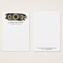 Placa de exibição Dourada do Sun Moon Star Earring