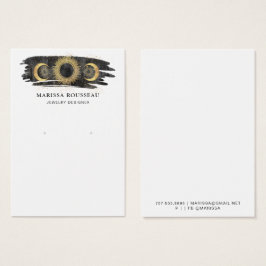 Placa de exibição Dourada do Sun Moon Star Earring