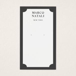 Placa de exibição Elegante Black White Earring