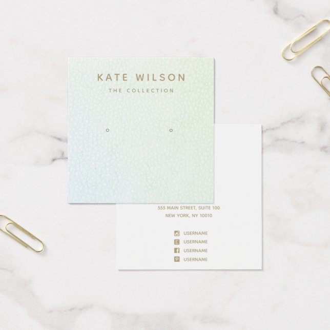 Placa de Exibição Estática de Ombre Azul Aqua (Escritótio)