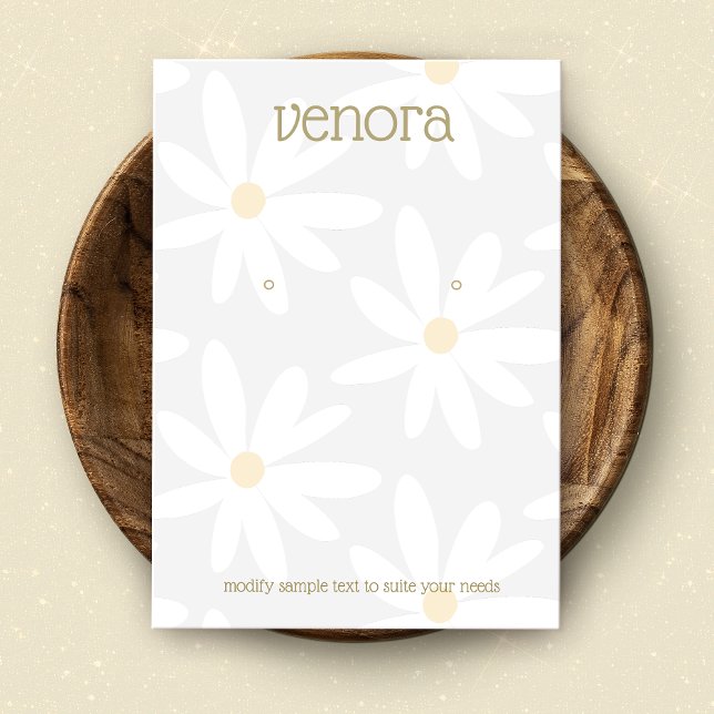 Placa de Exibição Floral da Margarida da Cinza Bon (Criador carregado)