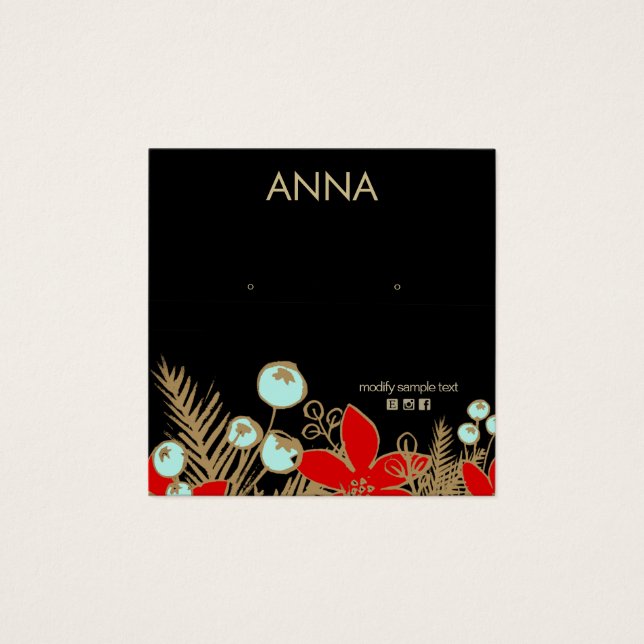 Placa de exibição Holiday Stud Earring (Frente)