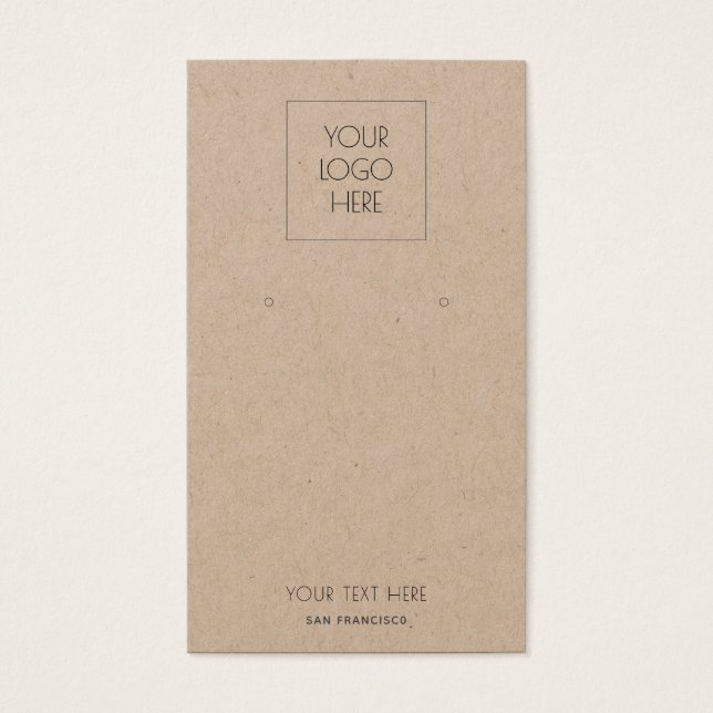 Placa de exibição Kraft, simples de ouvir joias (Frente)