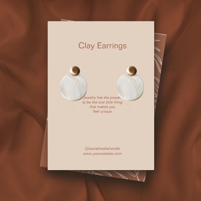 Placa de Exibição Leaf Terracotta Jewelry Earring (Criador carregado)