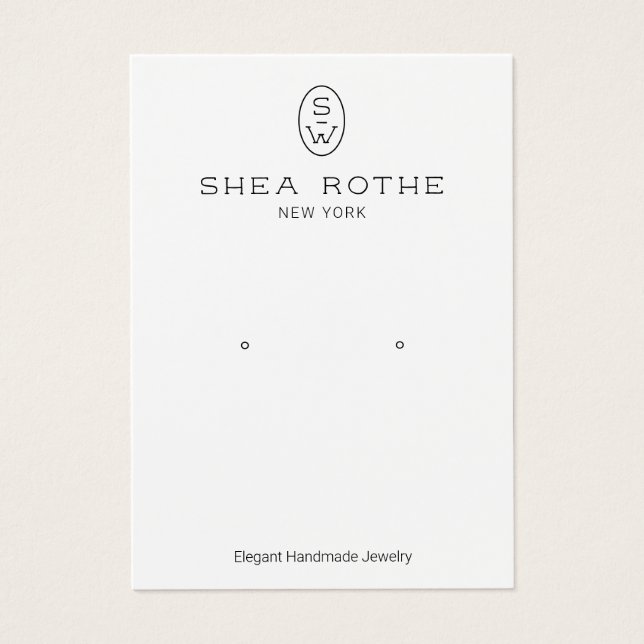 Placa de exibição legal do Monograma Branco (Frente)