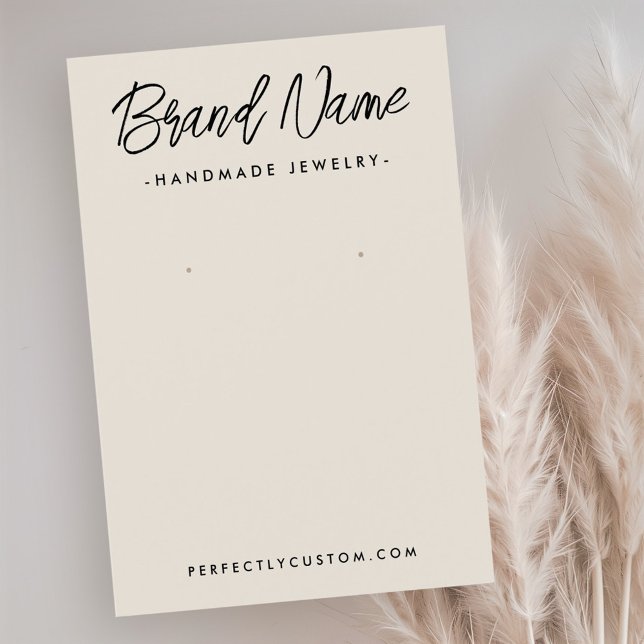 Placa de exibição leve e bronca moderna (Modern light tan earring display card)