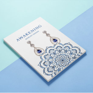 Placa de exibição ・ Mandala azul metálico
