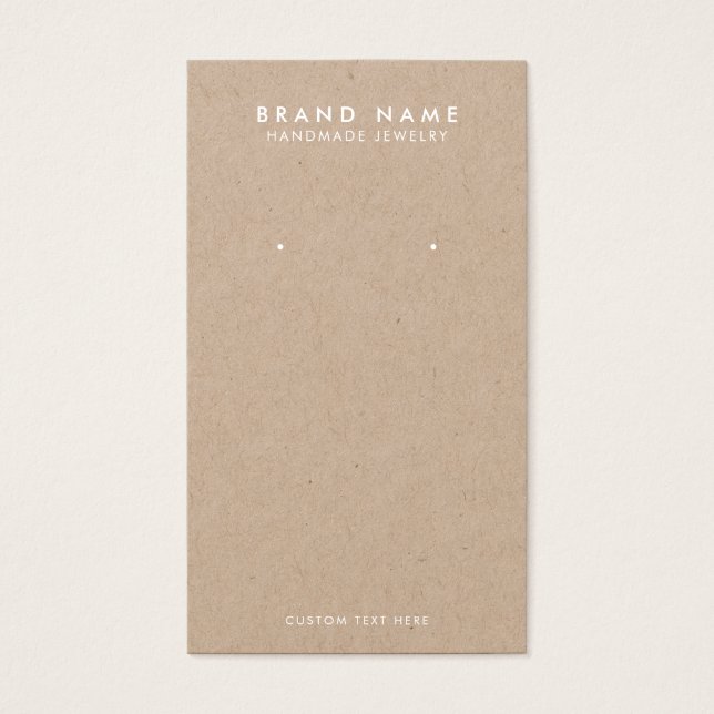 Placa de exibição mínima Rustic Kraft escutando (Frente)