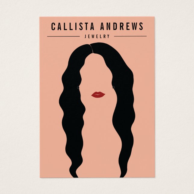 Placa de exibição moderna de Lábios de cabelo pret (Frente)