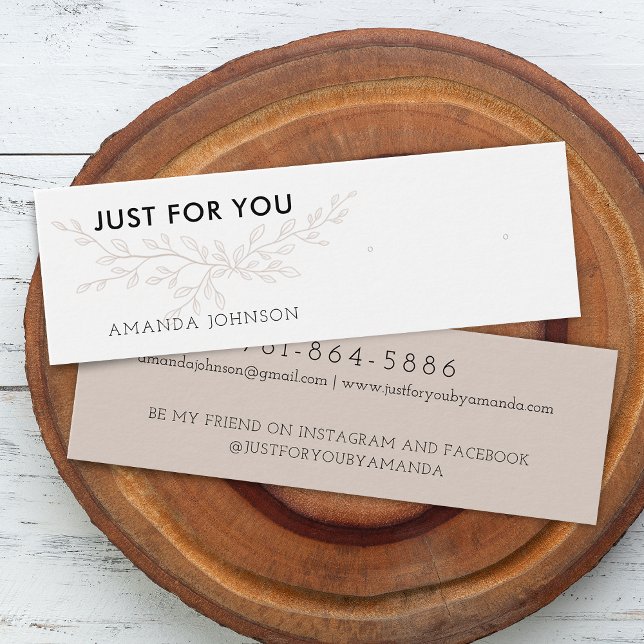 Placa de Exibição Moderna de Rancho Terrestre Está (Modern Branch Earthy Stud Earring Display Card)