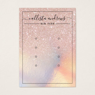 Placa de exibição Rosa Dourada Glitter Iridescen