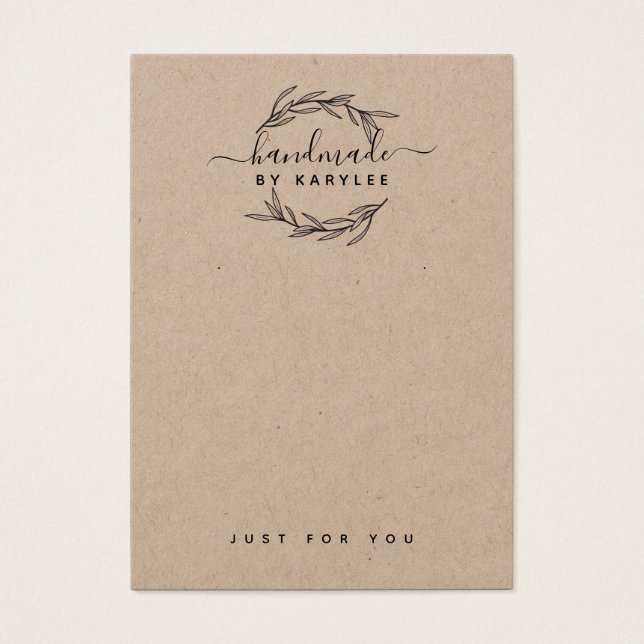 Placa de Exibição Rustic Laurel Leaf Jewelry Earri (Frente)