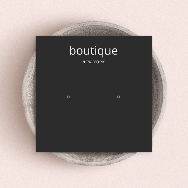 Placa de exibição Simples Black Modern Stud Earrin (Criador carregado)