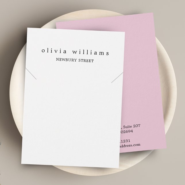 Placa de Exibição Simples da Marca de Colar Rosa (Criador carregado)