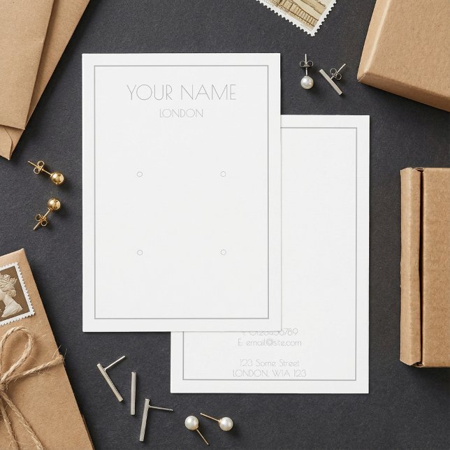 Placa de exibição simples de luz de toque múltiplo (Simple multiple earring light display card.)