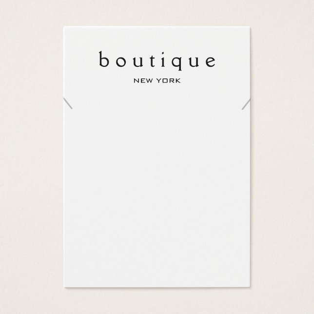 Placa de Exibição Simples do Colar Branco (Frente)