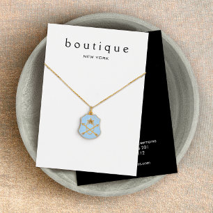 Placa de Exibição Simples do Colar Branco