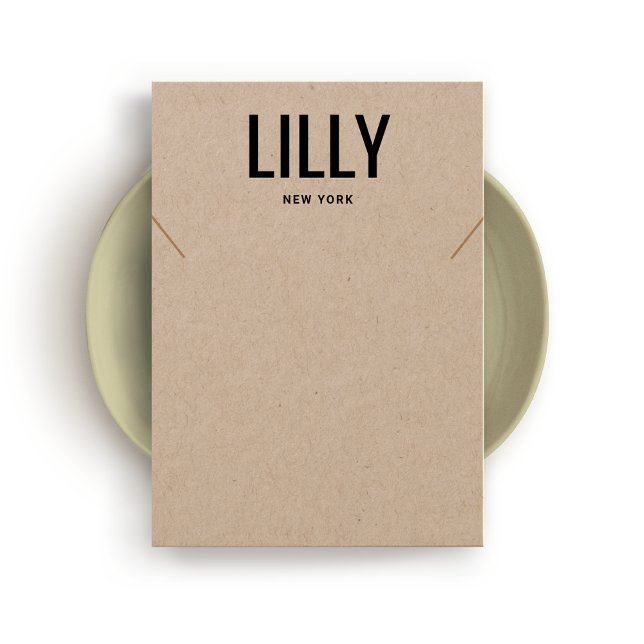 Placa de Exibição Simples do Colar Kraft Moderno (Criador carregado)