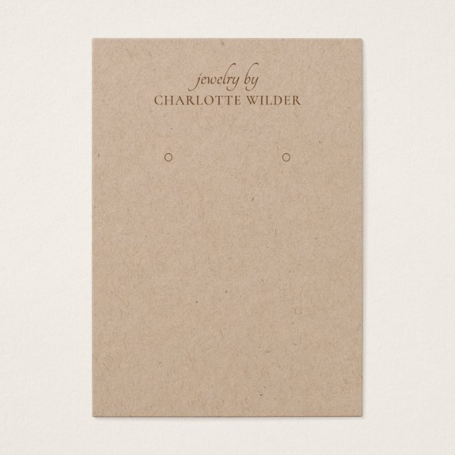 Placa de exibição simples do Kraft Earring (Frente)