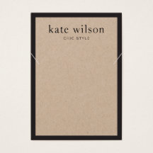 Placa de exibição simples do Kraft Necklace