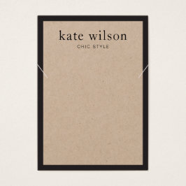 Placa de exibição simples do Kraft Necklace