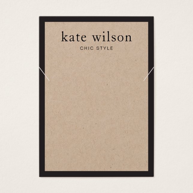 Placa de exibição simples do Kraft Necklace (Frente)