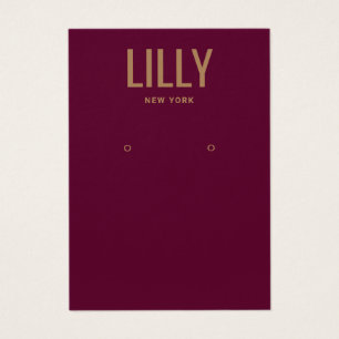 Placa de exibição Simples Moderna Burgundy Earrati