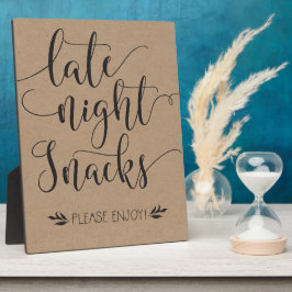 Placa De Exibição Sinal de Favor dos Snacks Noturnos Tardios