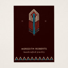 Placa de Exibição Tribal Terra Cotta Turquoise