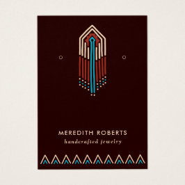 Placa de Exibição Tribal Terra Cotta Turquoise