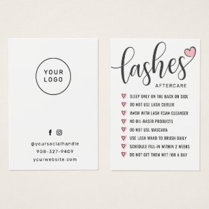 Placa de extensões Eyelash de Pós-Cuidados Simples