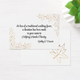 Placa de Favorito de Caridade do Casamento outono
