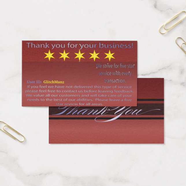 Placa de feedback de classificação de cinco estrel (Escritótio)