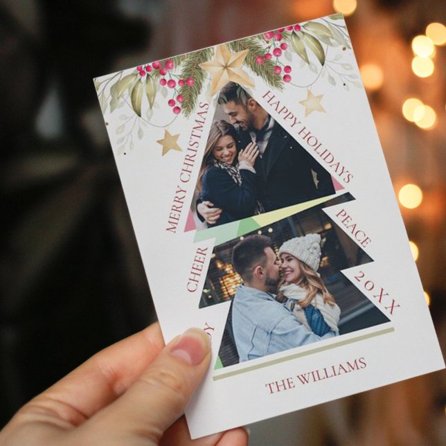 Placa de Férias de Árvore de Fotografias Múltiplas (Criador carregado)