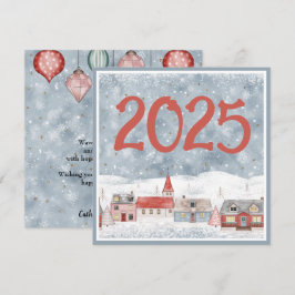 Placa de férias dos Anos novos 2025 Sweet Winter L