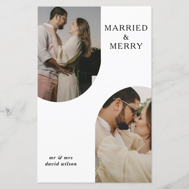 Placa de Férias Fotográficas com Arco Duplo Modern (Frente)