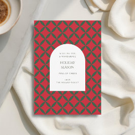 Placa de Férias Moderna do Meio século Verde Retro