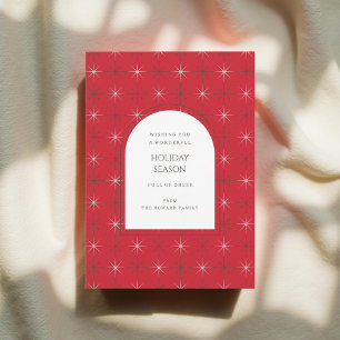 Placa de Férias Moderna do Meio século Verde Retro