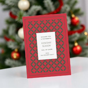 Placa de Férias Moderna do Meio século Verde Retro