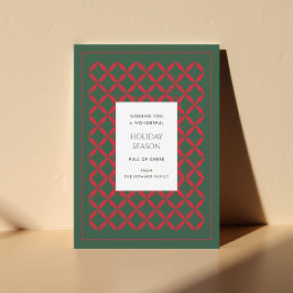 Placa de Férias Moderna do Meio século Vermelho Ve